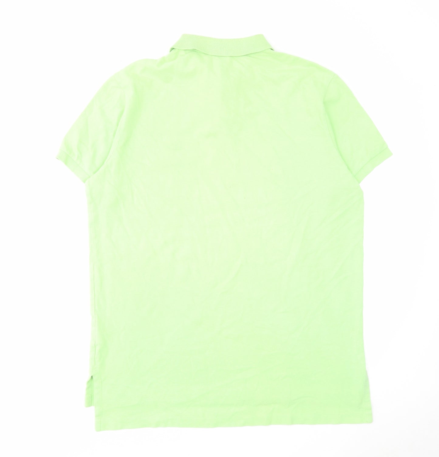 Polo Ralph Lauren Mens Green Cotton Polo Size XL Collared Button