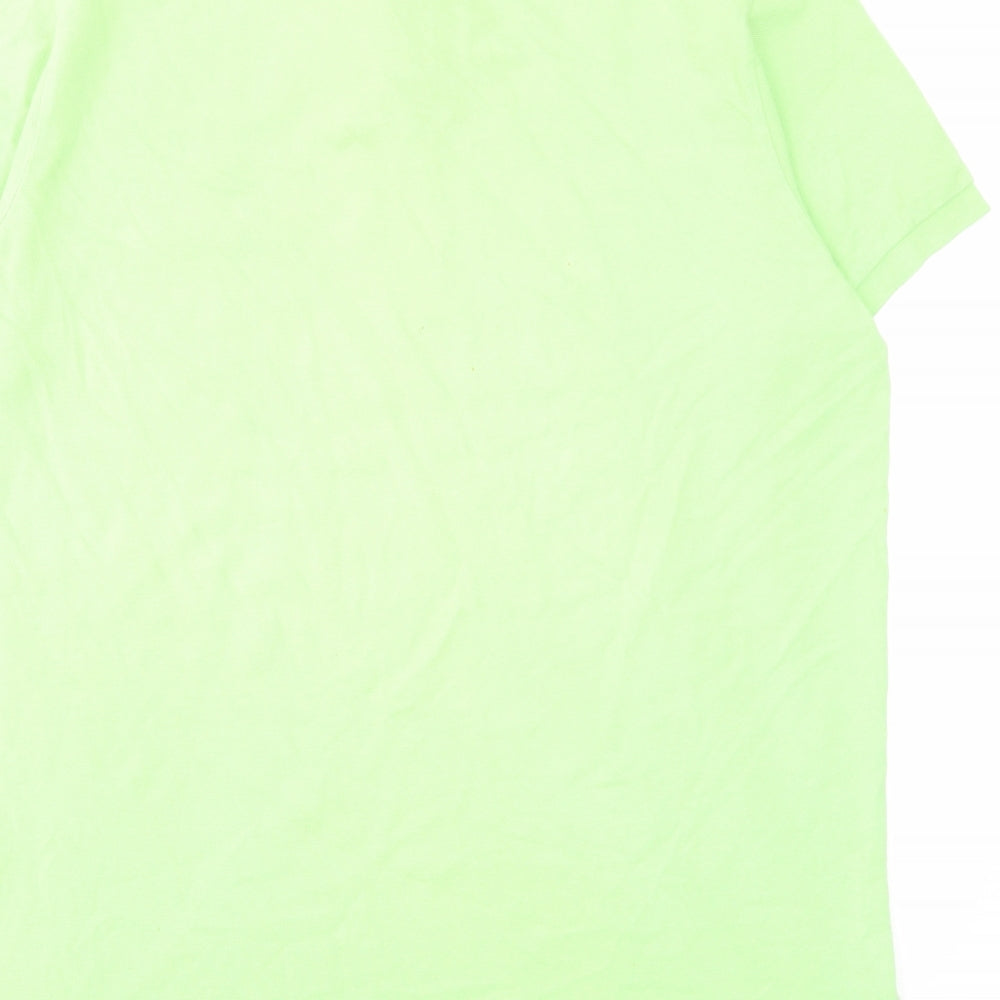 Polo Ralph Lauren Mens Green Cotton Polo Size XL Collared Button