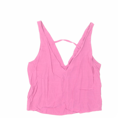 & Other Stories Womens Pink Viscose Camisole Blouse Size 6 V-Neck
