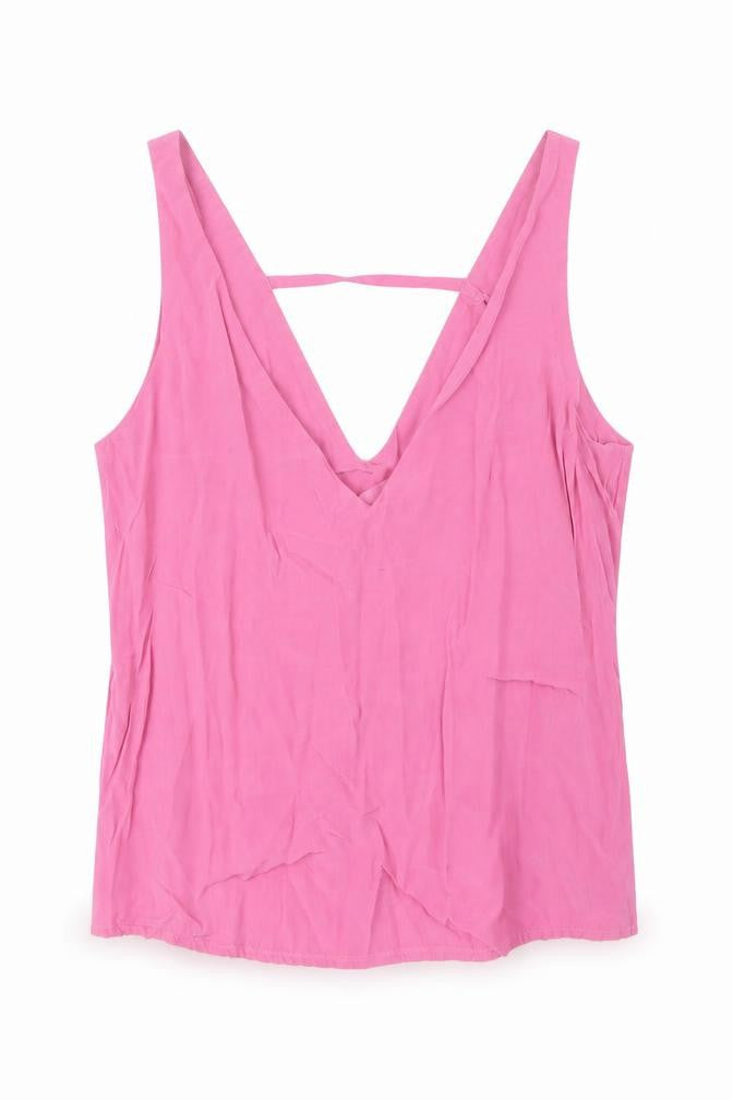 & Other Stories Womens Pink Viscose Camisole Blouse Size 6 V-Neck