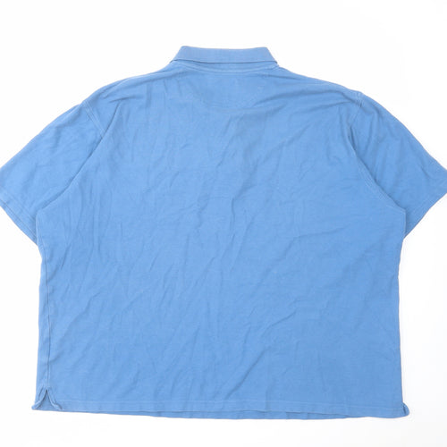 The Golf Co Mens Blue Cotton Polo Size XL Collared Button
