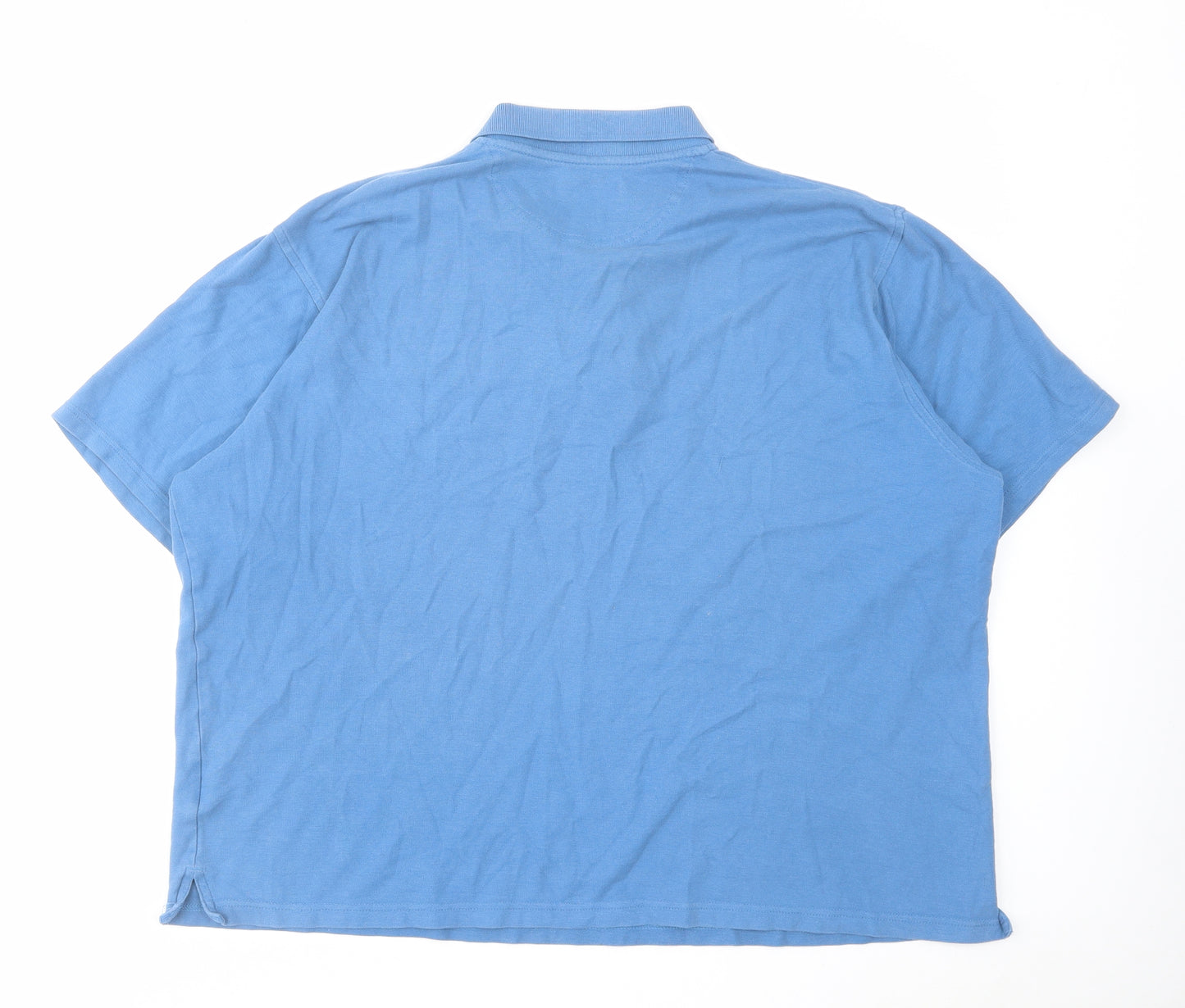 The Golf Co Mens Blue Cotton Polo Size XL Collared Button