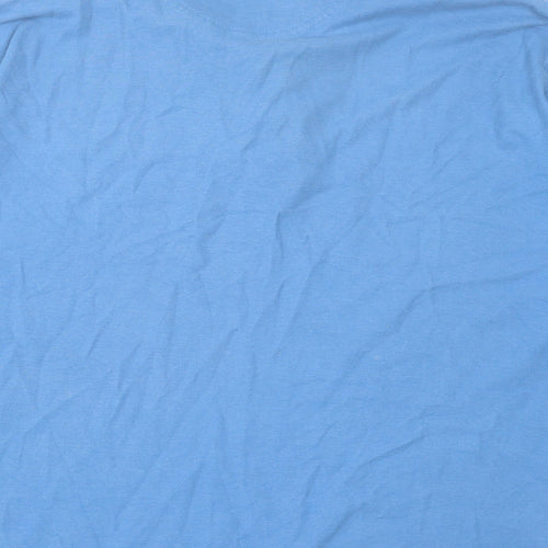 The Golf Co Mens Blue Cotton Polo Size XL Collared Button