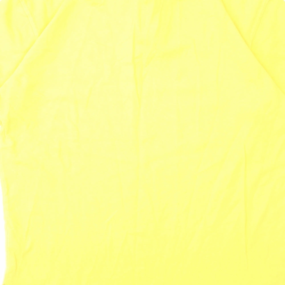 Polo Ralph Lauren Mens Yellow Cotton Polo Size M Collared Button