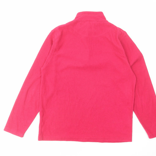 Proclimate Womens Pink Polyester Pullover Sweatshirt Size 10 Zip