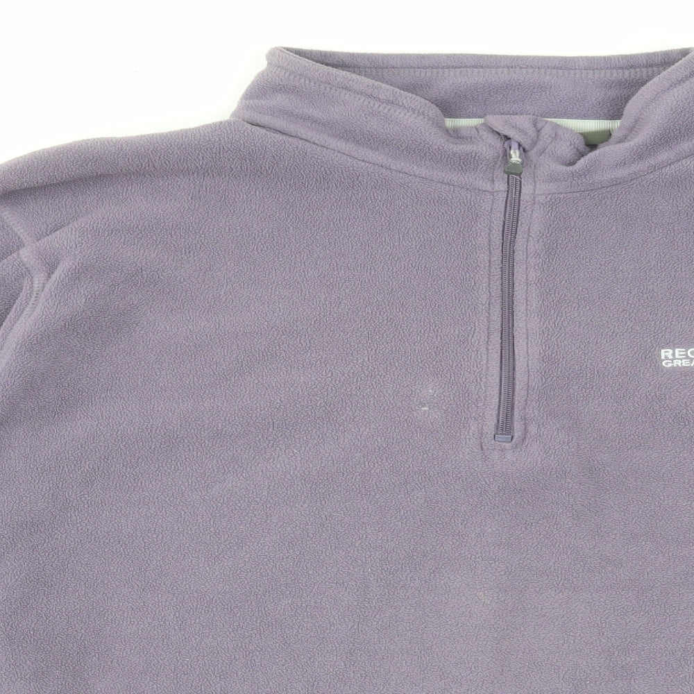Regatta Womens Purple Polyester Pullover Sweatshirt Size 26 Zip