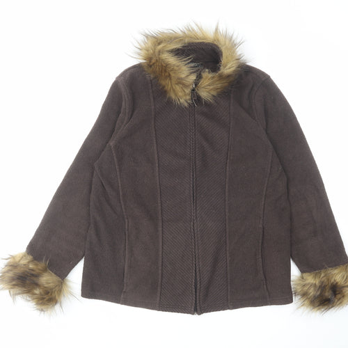 Bonmarché Womens Brown Jacket Size L Zip