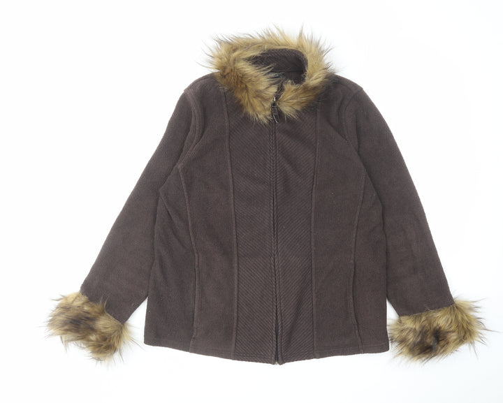 Bonmarché Womens Brown Jacket Size L Zip