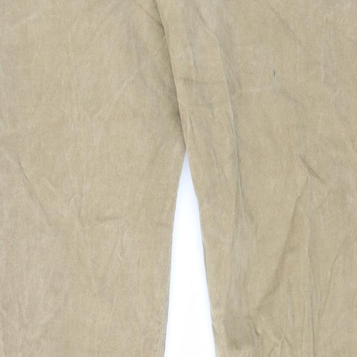 Lois Mens Beige Cotton Trousers Size 34 in L32 in Regular Zip