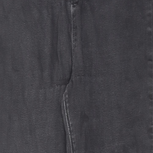 Dorothy Perkins Womens Black Cotton Skinny Jeans Size 14 L28 in Regular Zip
