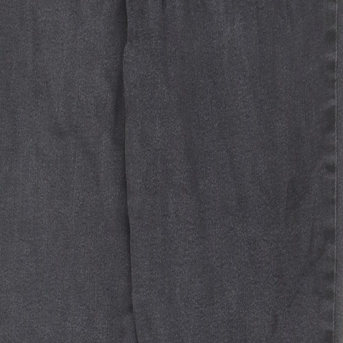 Dorothy Perkins Womens Black Cotton Skinny Jeans Size 14 L28 in Regular Zip