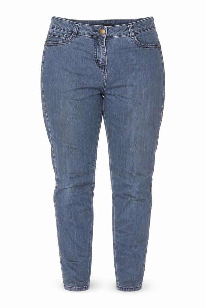 NEXT Womens Black Cotton Tapered Jeans Size 14 L29 in Regular Zip