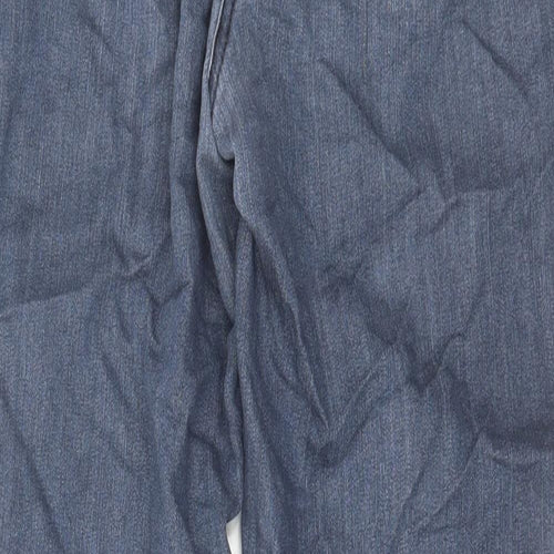 NEXT Womens Black Cotton Tapered Jeans Size 14 L29 in Regular Zip