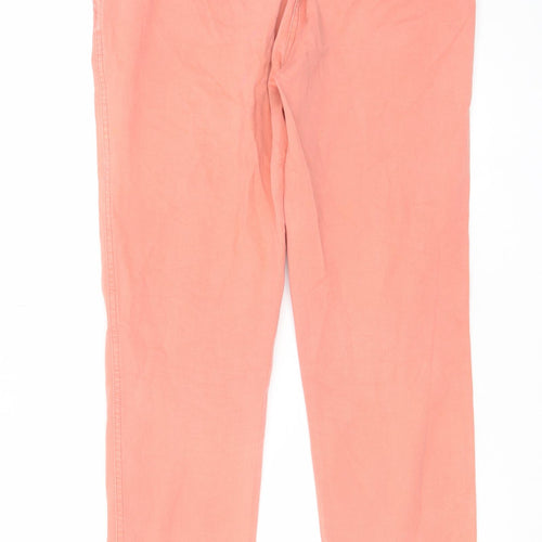 NEXT Womens Pink Cotton Straight Jeans Size 12 L29 in Regular Zip