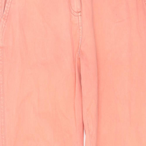 NEXT Womens Pink Cotton Straight Jeans Size 12 L29 in Regular Zip