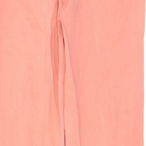 NEXT Womens Pink Cotton Straight Jeans Size 12 L29 in Regular Zip