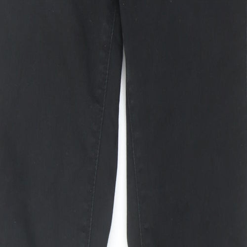 Peacocks Womens Black Cotton Straight Jeans Size 8 L29 in Regular Zip