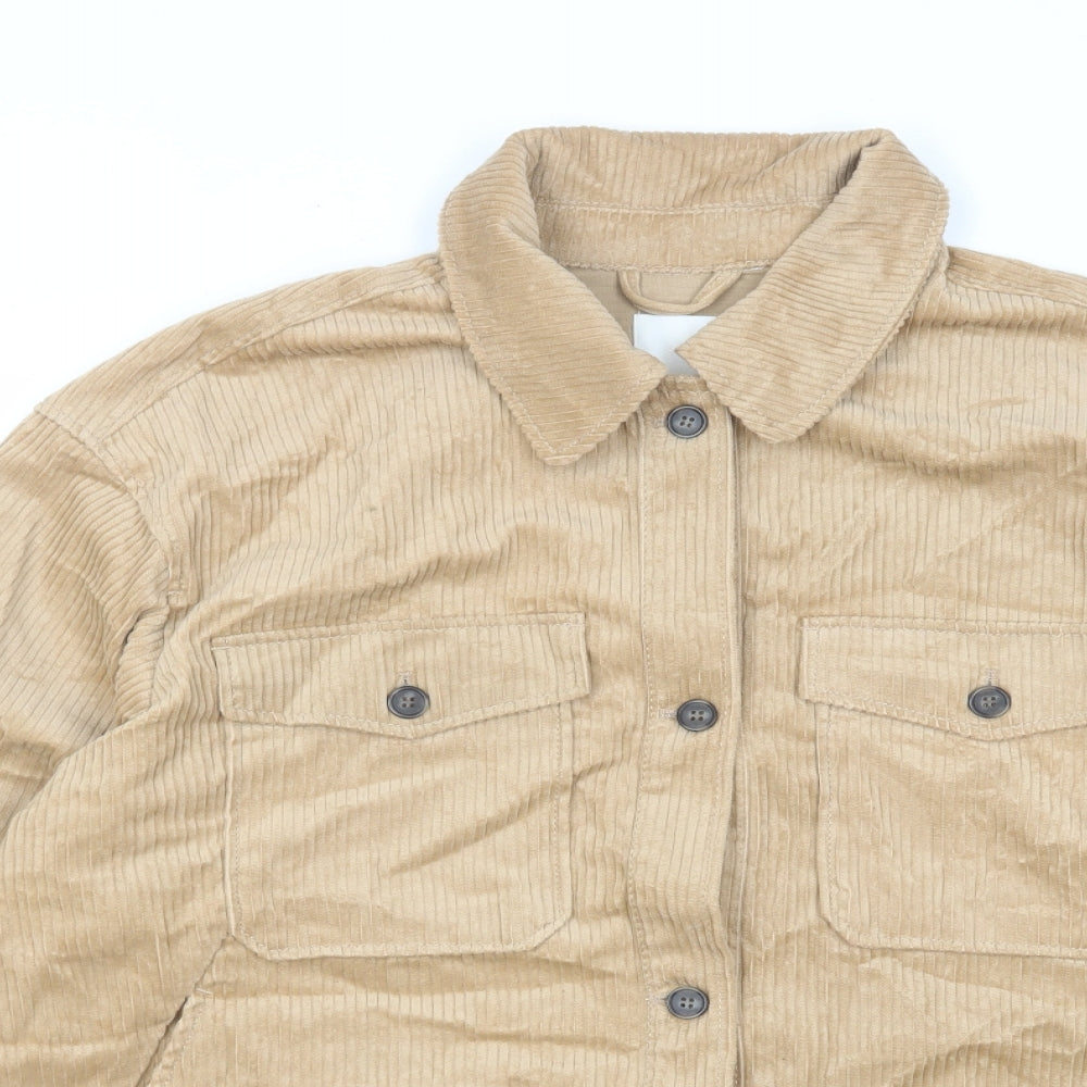 H&M Mens Brown Jacket Size M Button