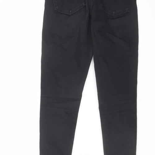 Topshop Womens Black Cotton Skinny Jeans Size 28 in L30 in Regular Zip