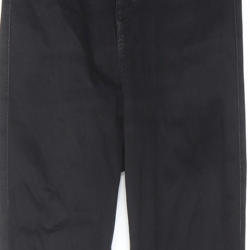 Topshop Womens Black Cotton Skinny Jeans Size 28 in L30 in Regular Zip