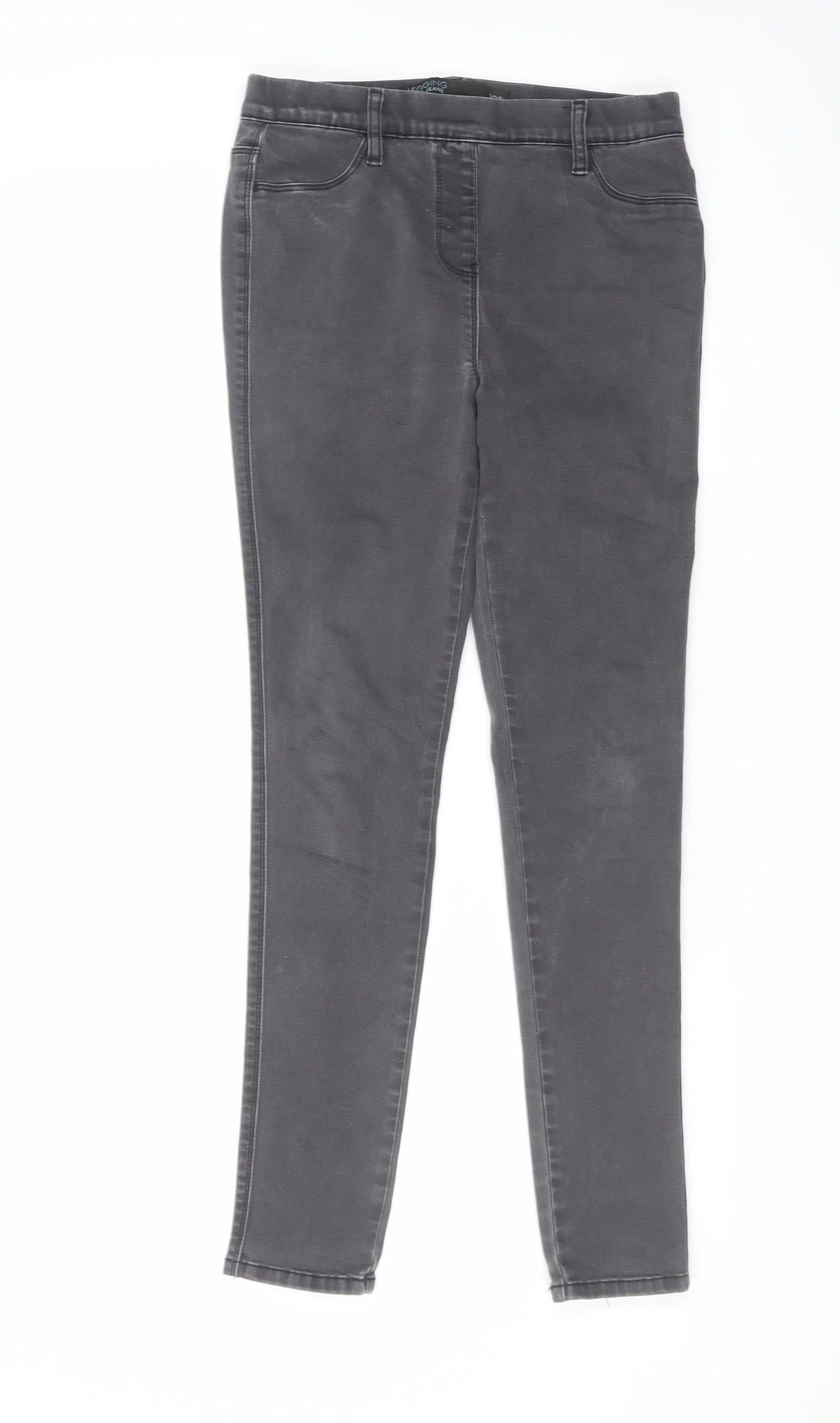 NEXT Womens Grey Cotton Jegging Jeans Size 10 L28 in Regular
