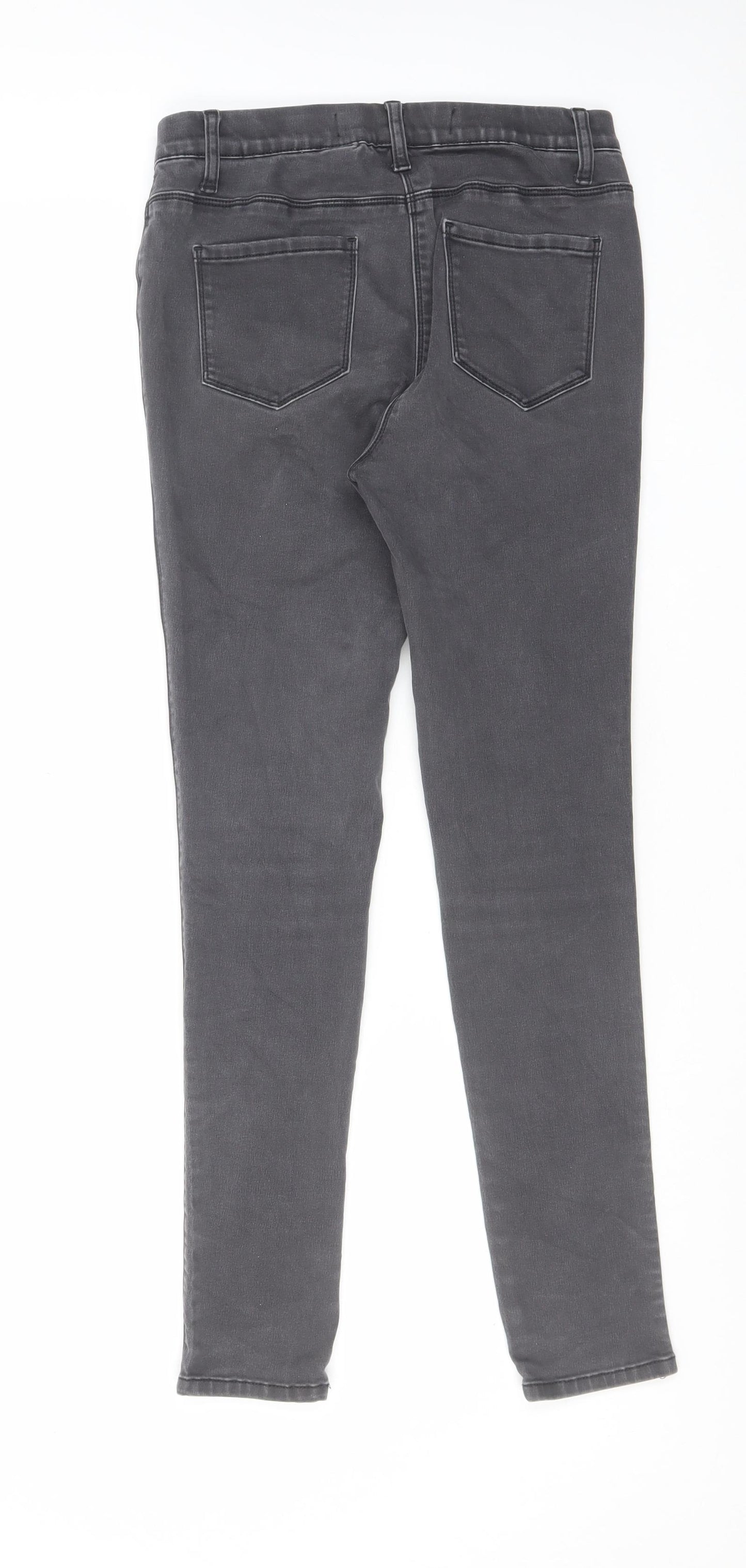 NEXT Womens Grey Cotton Jegging Jeans Size 10 L28 in Regular