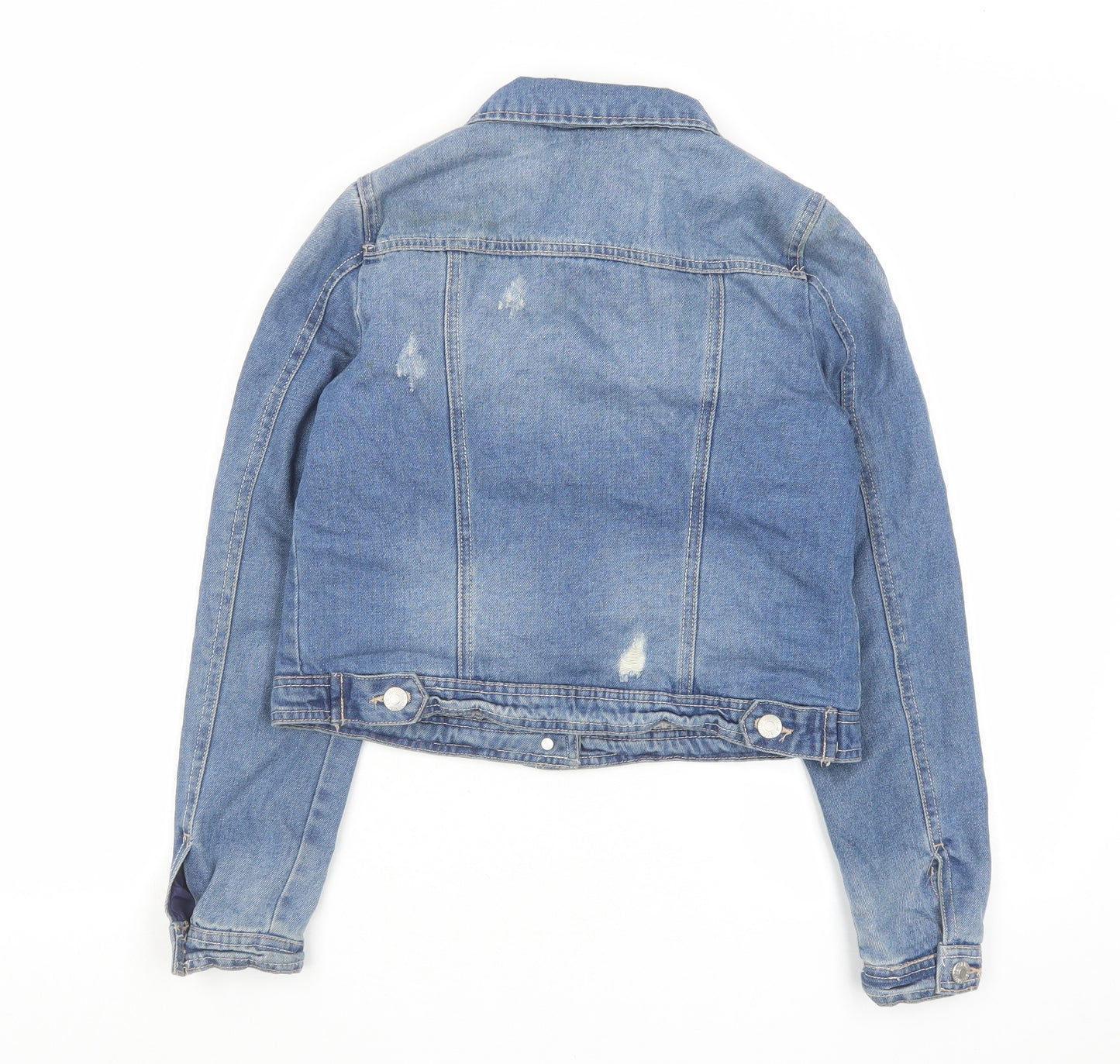 Young Dimension Girls Blue Basic Jacket Jacket Size 12-13 Years Button