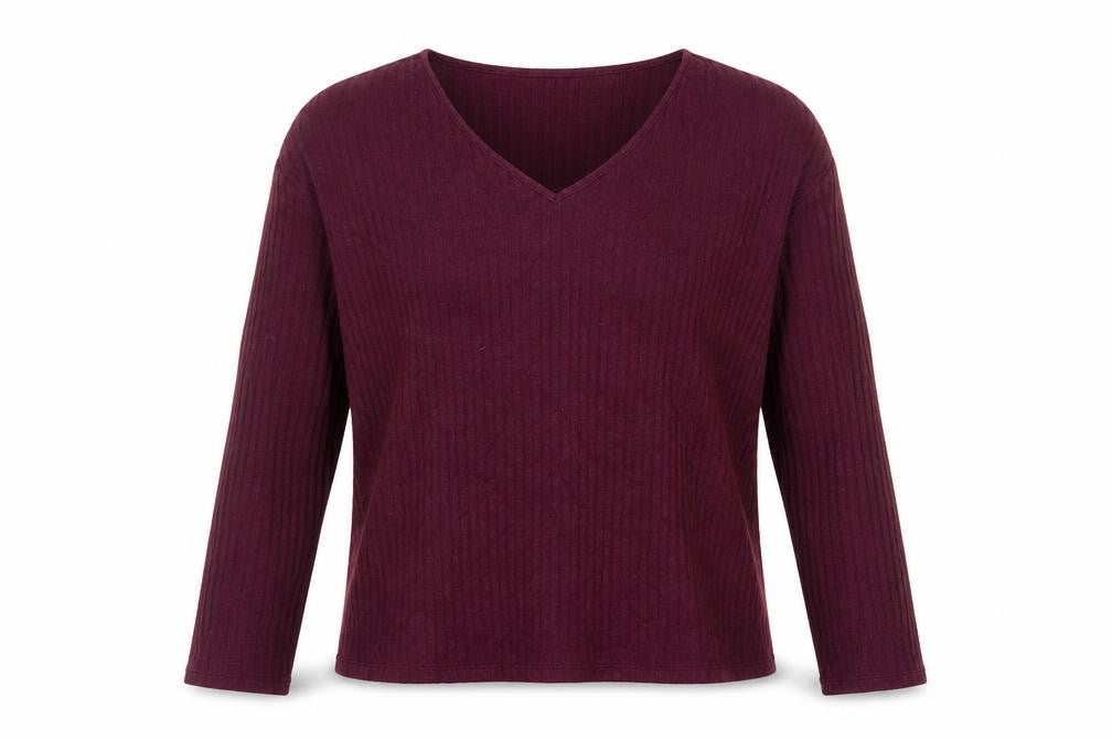 Gap Womens Purple V-Neck Polyester Pullover Jumper Size S