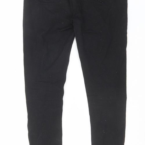 Boohoo Womens Black Cotton Skinny Jeans Size 6 L30 in Regular Zip