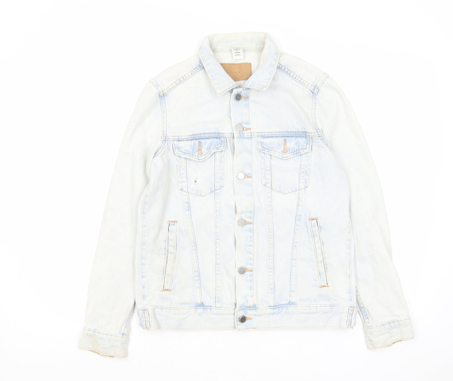H&M Womens Blue Jacket Size 8 Button