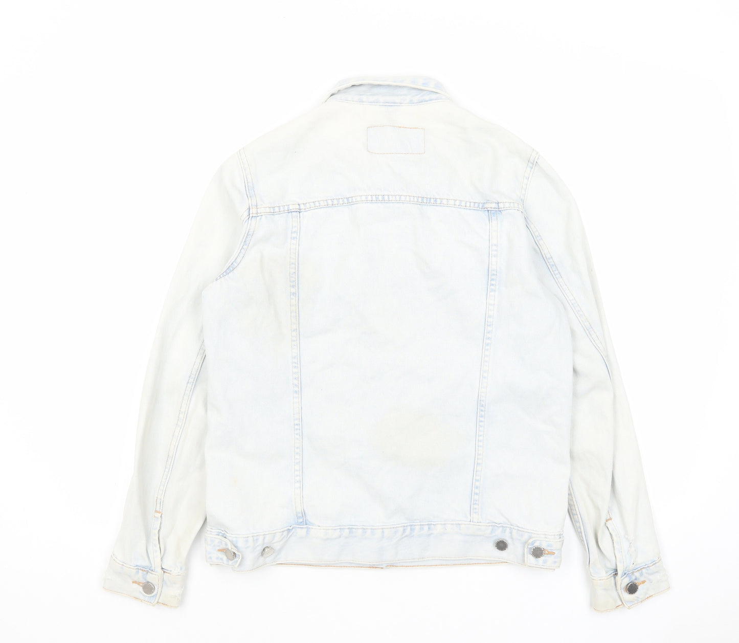 H&M Womens Blue Jacket Size 8 Button