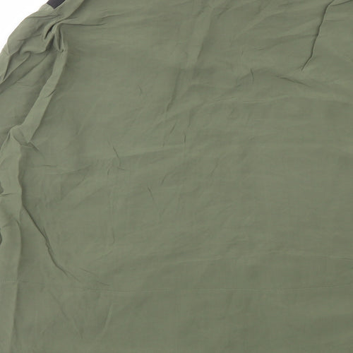 Oasis Womens Gold Viscose Basic Button-Up Size 14 V-Neck