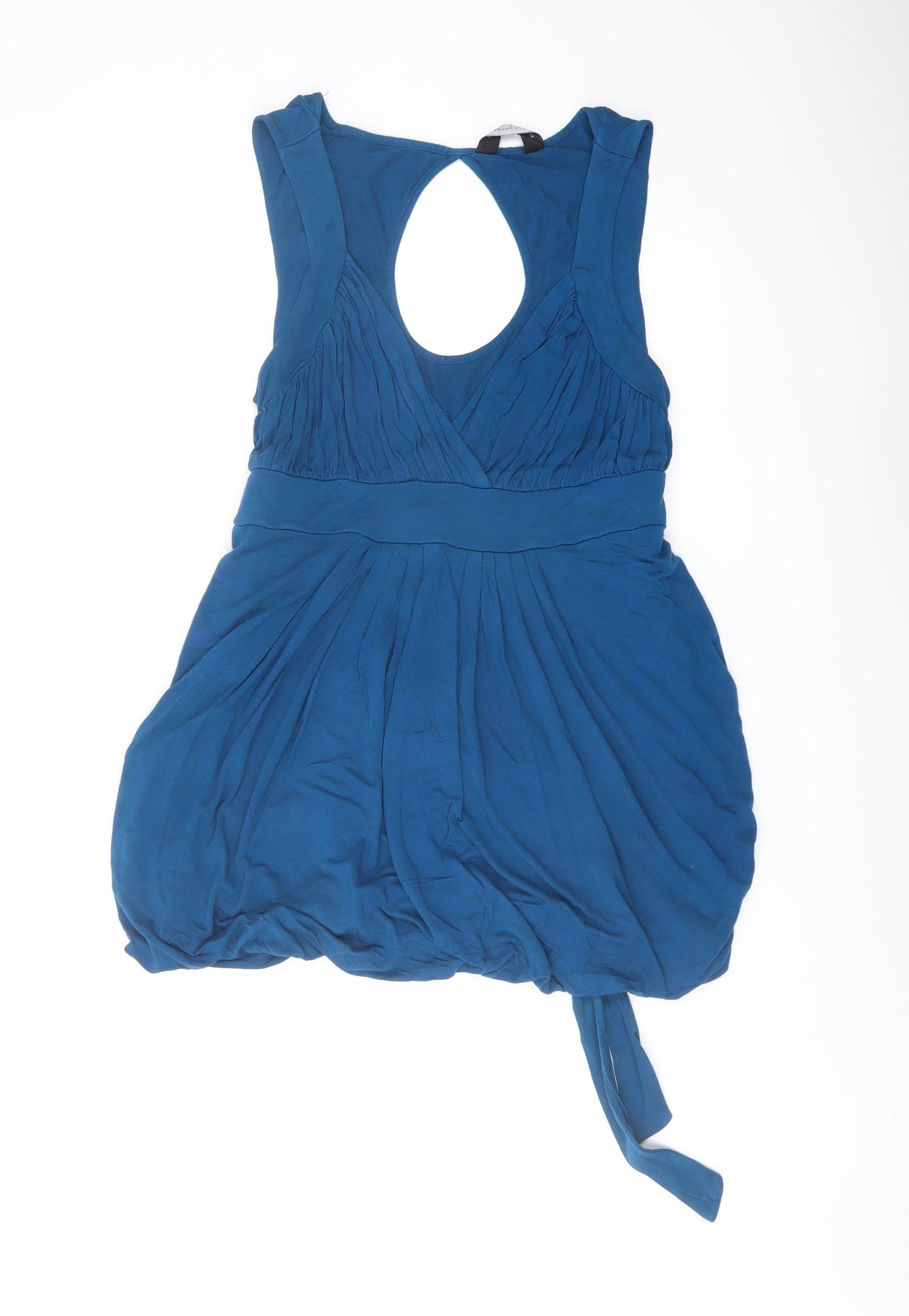 Dorothy Perkins Womens Blue Viscose Basic Tank Size 20 V-Neck