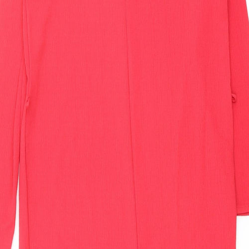 Zara Womens Red Polyester A-Line Size M Round Neck Pullover