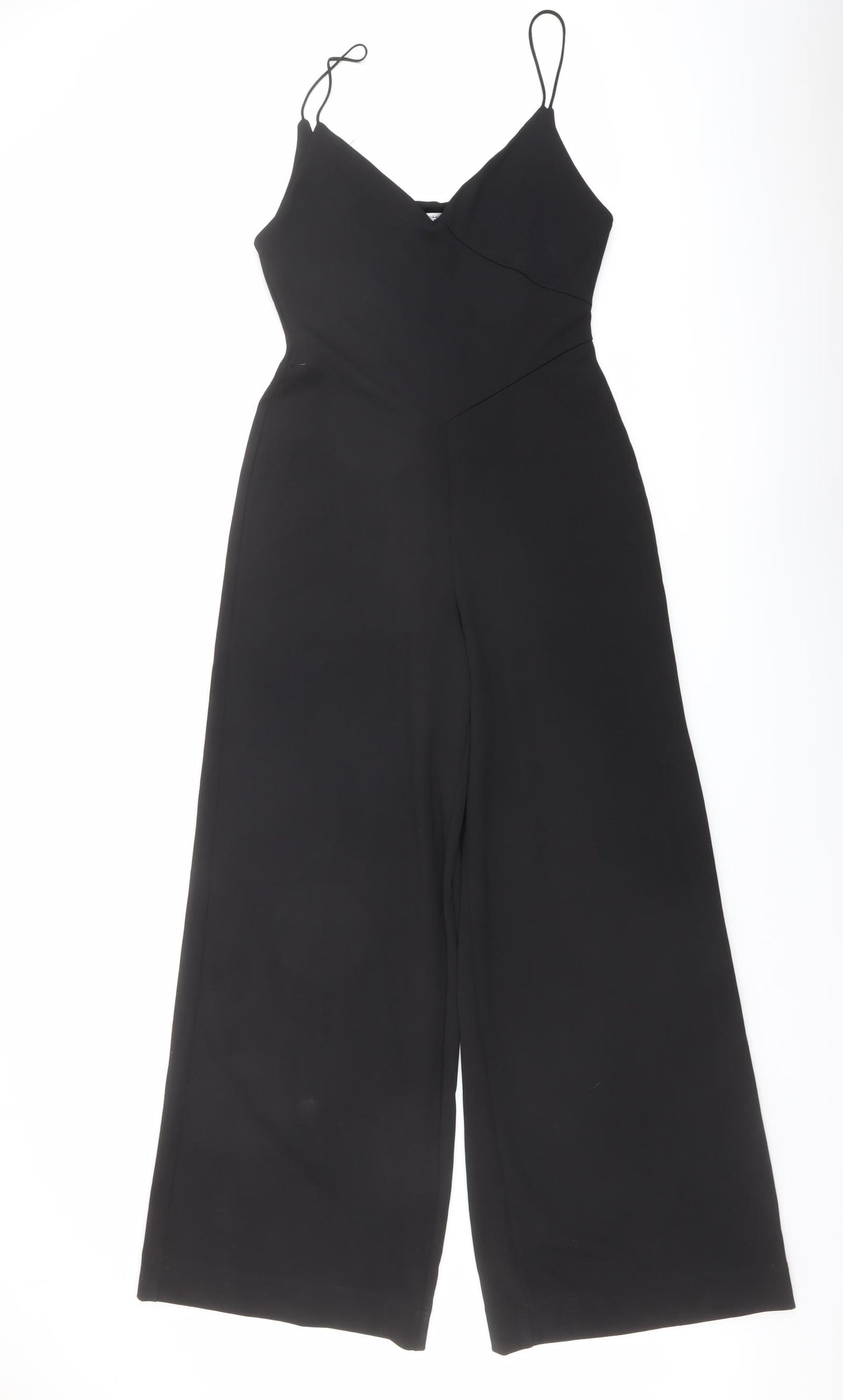 Zara Womens Black Polyester Jumpsuit One-Piece Size S Pullover