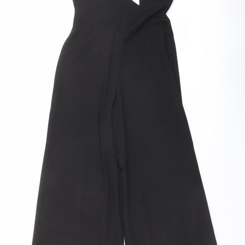 Zara Womens Black Polyester Jumpsuit One-Piece Size S Pullover