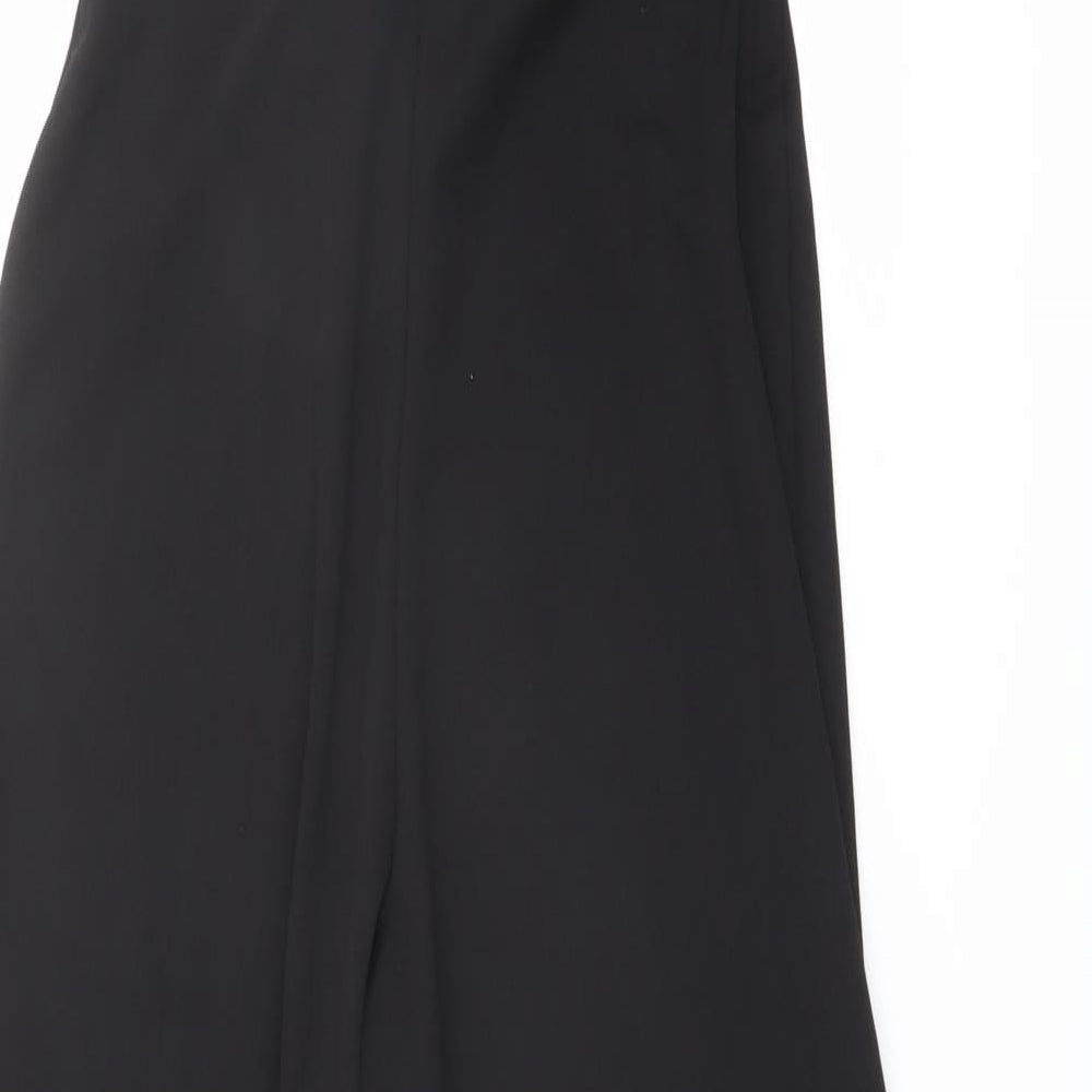 Zara Womens Black Polyester Jumpsuit One-Piece Size S Pullover