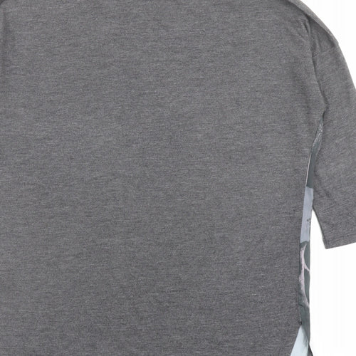 Dunnes Stores Womens Grey Polyester Basic T-Shirt Size S Round Neck