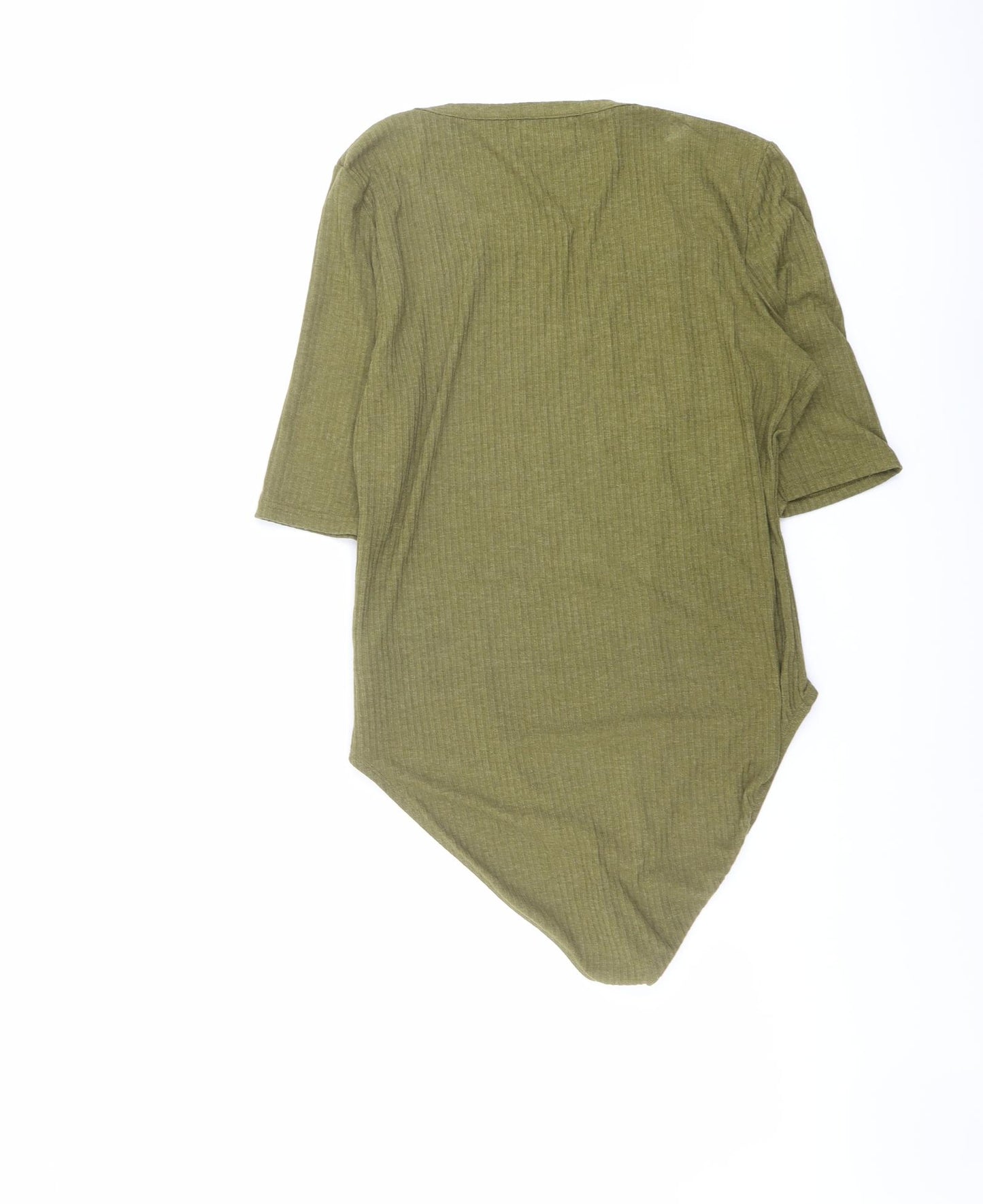 NEXT Womens Green Viscose Bodysuit One-Piece Size 14 Snap