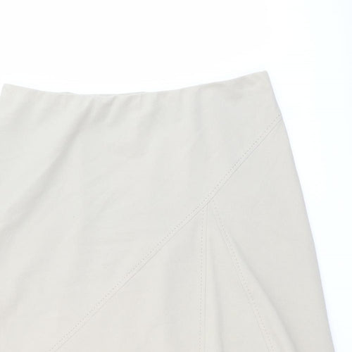 Sarah Hamilton Womens Beige Polyester A-Line Skirt Size 20