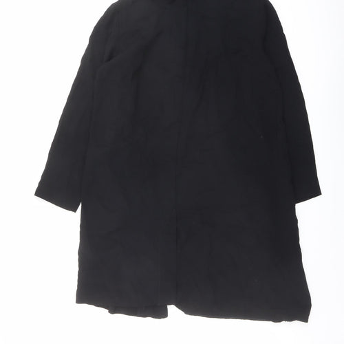 ASOS Womens Black Overcoat Coat Size 10