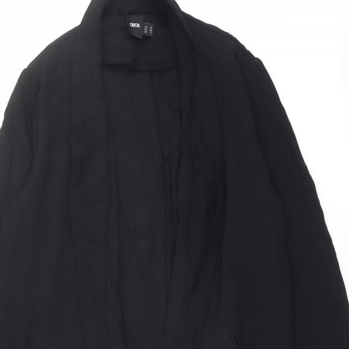 ASOS Womens Black Overcoat Coat Size 10