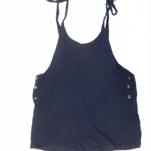 Roman Womens Blue Cotton Playsuit One-Piece Size 14 Pullover