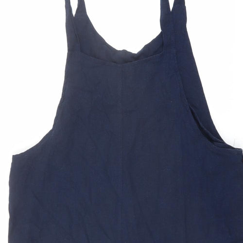 Roman Womens Blue Cotton Playsuit One-Piece Size 14 Pullover