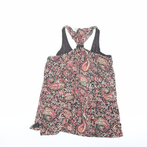 Fat Face Womens Multicoloured Paisley Viscose Basic Tank Size 10 Scoop Neck