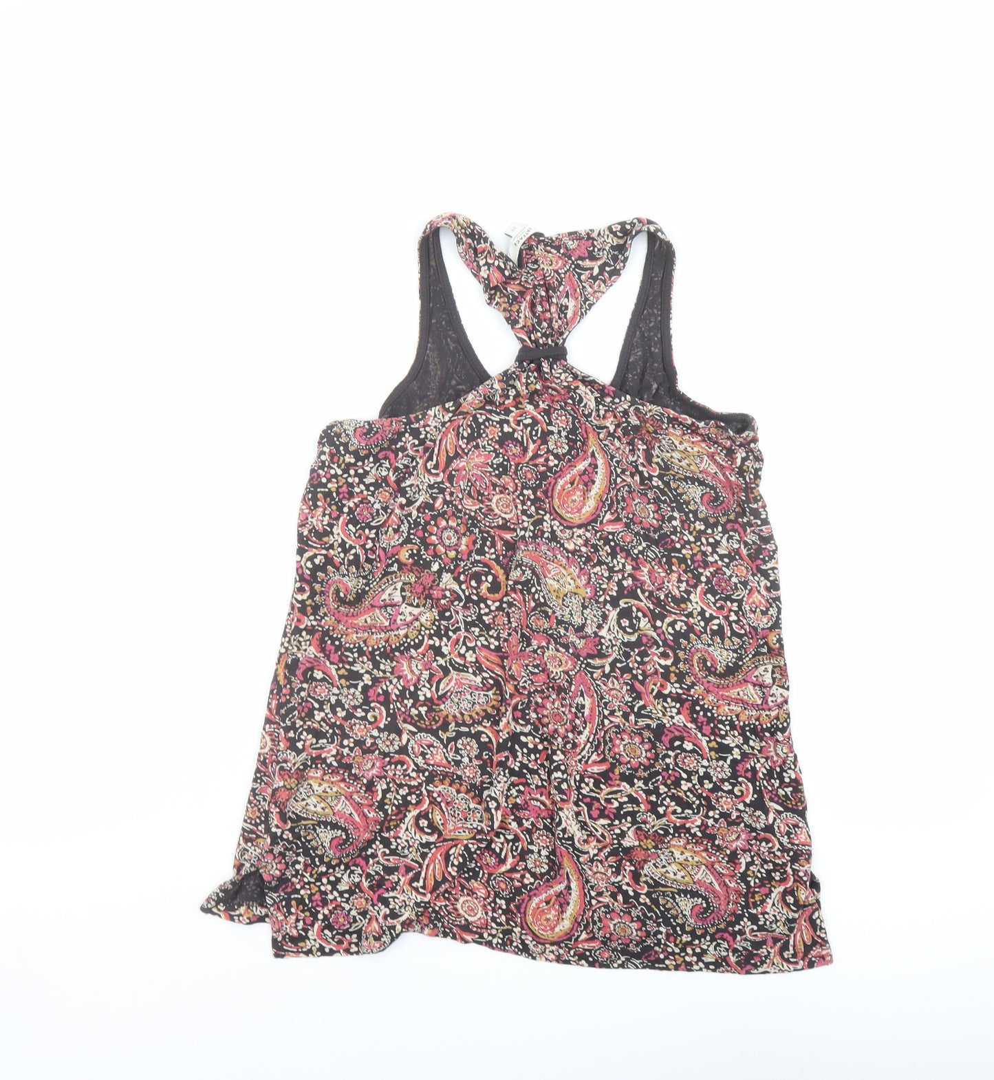 Fat Face Womens Multicoloured Paisley Viscose Basic Tank Size 10 Scoop Neck