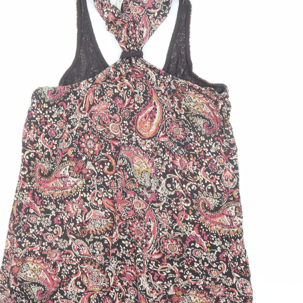 Fat Face Womens Multicoloured Paisley Viscose Basic Tank Size 10 Scoop Neck