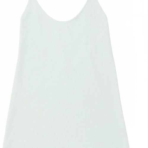 Zara Womens Green Polyester Tank Dress Size L Round Neck Pullover