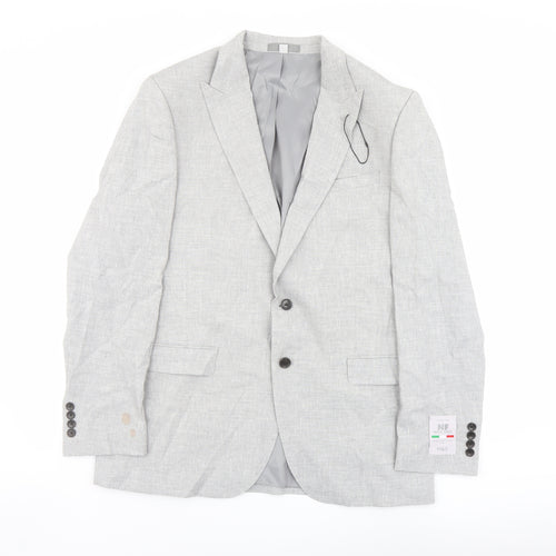 Marks and Spencer Mens Grey Polyester Jacket Suit Jacket Size 42 Regular