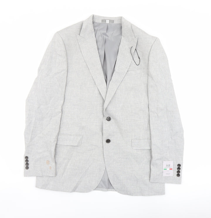 Marks and Spencer Mens Grey Polyester Jacket Suit Jacket Size 42 Regular